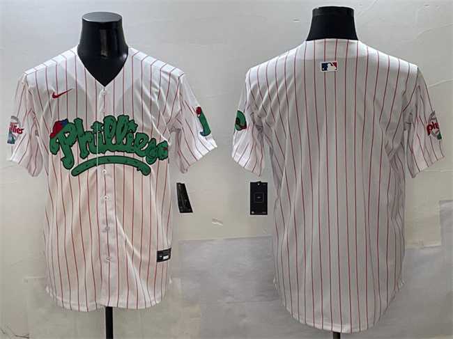 Mens Philadelphia Phillies Blank White Phanatic Limited Stitched Jersey